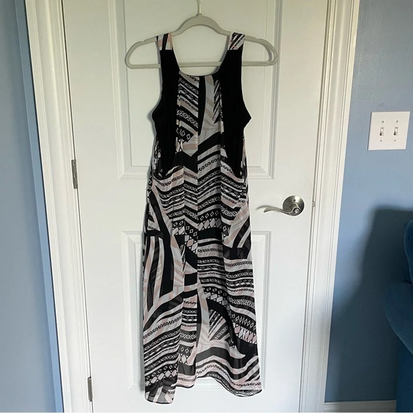 Joseph Ribkoff Semi-Sheer Faux Wrap Printed Dress - 29499 - Picture 10 of 16